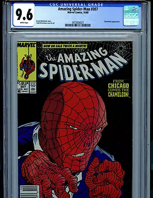 Buy Amazing Spider-man #307 CGC 9.6 NM+ 1988 Marvel Newsstand Amricons K74 • 194.14£