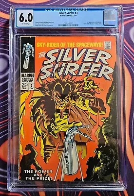 Buy Silver Surfer #3 - 1968 - Rare Key Issue - 1st Appearance Of Mephisto - CGC 6.0 • 395£