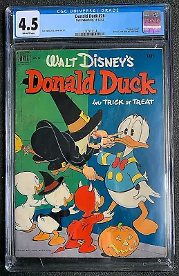 Buy Walt Disney's Donald Duck #26 1952 Carl Barks Trick Or Treat CGC 4.5 213297024 • 112.50£