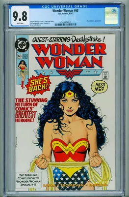 Buy Wonder Woman #63 1992 CGC 9.8  Brian Bolland Cover 4343005010 • 135.91£