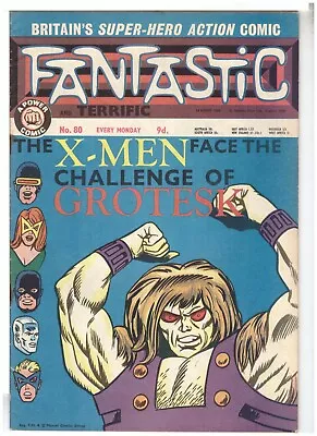 Buy FANTASTIC #80 Odhams Press 1968 - MARVEL UK THOR IRON MAN X-MEN COMIC (2) • 7£