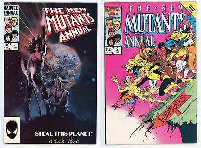 Buy New Mutants Annual #1 & #2 (FVF SET) 1st App Psylocke Betsy Braddock 1986 Marvel • 31.06£