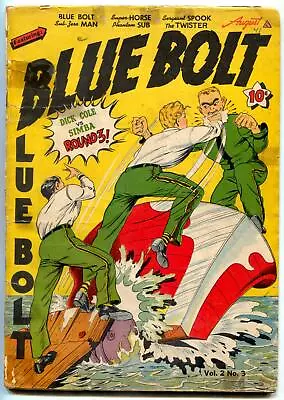 Buy Blue Bolt Vol 2 #3 1941-Twister-Dick Cole-White Rider-Golden Age Comic G+ • 145.61£