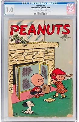 Buy Peanuts #1 CGC 1.0 United Feature 1953 RARE!! Charlie Brown! See Scan! 210 H9 Cm • 1,937.64£