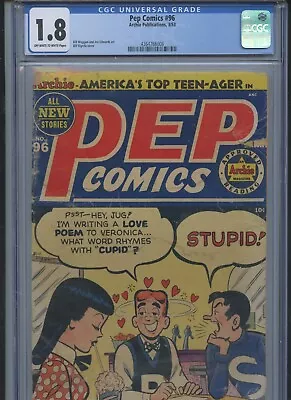 Buy Pep Comics #96 1953 CGC 1.8 • 34.95£