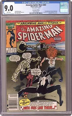 Buy Amazing Spider-Man #283 CGC 9.0 Newsstand 1986 4387056018 • 42.01£