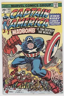 Buy Captain America 193 Marvel 1976 VG FN Jack Kirby Falcon Madbomb • 12.81£