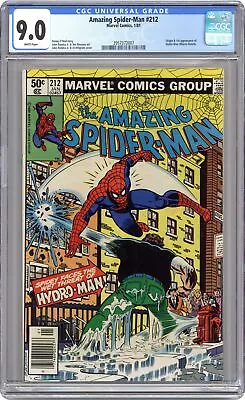 Buy Amazing Spider-Man #212N CGC 9.0 1981 3957372007 • 89.31£