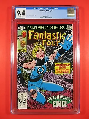 Buy Fantastic Four #245 CGC 9.4 CGC NM  1st Appearance Of Franklin Richards- Adult  • 38.79£