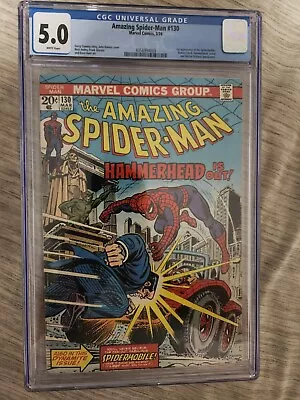 Buy Amazing Spider-Man #130  CGC Graded: 5.0 White Pgs! Hammerhead & Jackal  • 38.05£