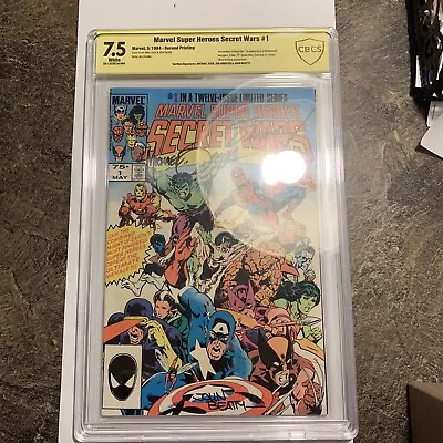 Buy MSH Secret Wars #1 (1984) CBCS 7.5 2nd Print 3X Signed Shooter Zeck Beatty RARE • 271.81£