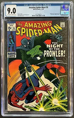 Buy Amazing Spider-man #78 Cgc 9.0 Marvel Comics 1969 1st Appearance Of The Prowler • 644.58£