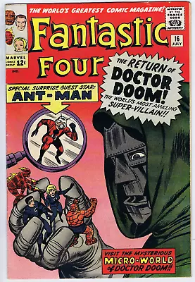 Buy Fantastic Four #16 Marvel 1963 '' The Return Of DOCTOR DOOM ! '' Ant-Man X-Over • 776.61£