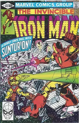 Buy IRON MAN #143 VF, Bob Layton Art, Direct, Marvel Comics 1981 Stock Image • 3.88£