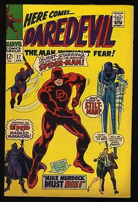 Buy Daredevil #27 FN+ 6.5  Masked Marauder Stilt-Man! Spider-Man Crossover! • 27.96£