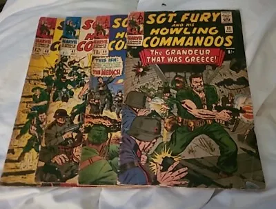 Buy Sgt. Fury & His Howling Commandos #33 46 47 48 1966/67 Marvel 12¢ Early Hulk Ad • 35£