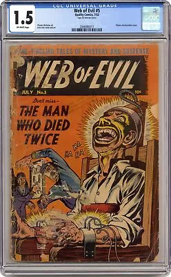 Buy Web Of Evil #5 CGC 1.5 1953 2066880011 • 1,491.09£