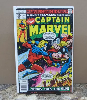 Buy Captain Marvel 57 (1978) - Classic Battle Captain Marvel Vs Thor • 11.64£