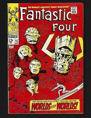 Buy Fantastic Four #75 FN- Kirby Silver Surfer (Pre-#1) Galactus Crystal (Inhumans) • 31.03£