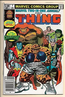 Buy Marvel Two In One Annual #7 VF+ (1982) 1st Appearance Of  Champion!  Newsstand • 13.19£