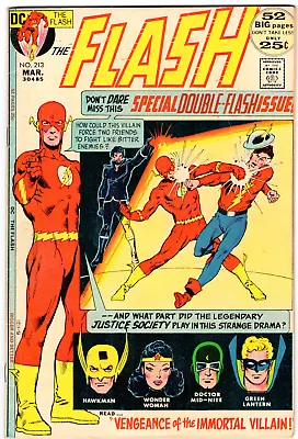 Buy 52-Page Giant THE FLASH 213  NEAL ADAMS Cover!  1st Silver-Age JSA!  FINE- (5.5) • 29.47£