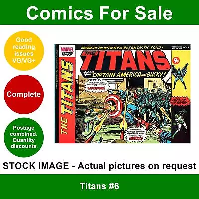 Buy Titans #6 Comic - VG/VG+ 29 November 1975 - Marvel UK - Captain Marvel Pin-up • 3.25£