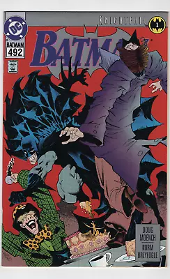 Buy BATMAN #492 PLATINUM VARIANT 1993 DC Comics KNIGHTFALL Bane Breaking Of The Bat • 38.82£
