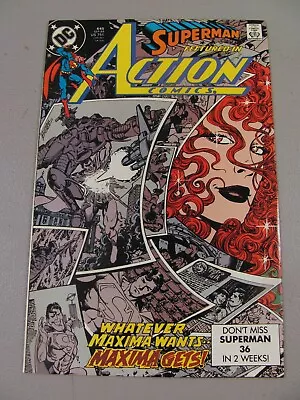 Buy Action Comics #645 (1989) FN DC Comics Superman 1st Maxima BIN-3495 • 4.66£