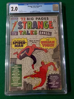 Buy Strange Tales Annual #2 CGC 2.0 1st Spider-Man Crossover 4th App • 229.10£