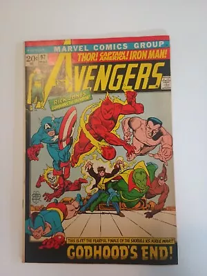 Buy Avengers # 97 Finale Kree Skrull War Neal Adams VF Higher Mid Grade Copy • 22.55£