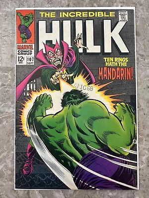Buy Incredible Hulk #107 VF+ (Marvel Comics 1968) • 73.91£