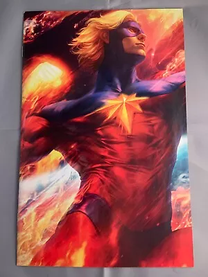 Buy CAPTAIN MARVEL #34 ARTGERM TEASER 1:100 VIRGIN VARIANT 2021 Marvel Comics • 77.66£