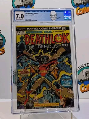 Buy Astonishing Tales #25 1974 CGC 7.0 OW/W 1st App Of Deathlok, 1st Perez Work • 77.66£