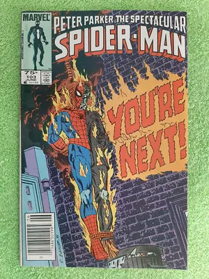 Buy PETER PARKER SPECTACULAR SPIDER-MAN #103 VF-NM Canadian Variant Newsstand RD3232 • 2.06£