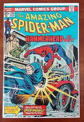 Buy Amazing Spider-Man #130 VF- Or Better, Hammerhead Is Out, Marvel 1973 • 46.60£