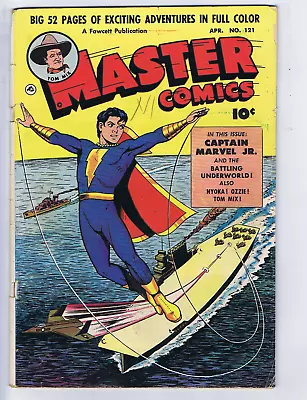 Buy Master Comics #121 Fawcett Pub 1951 Captain Marvel Jr. & The Battling Underworld • 77.66£