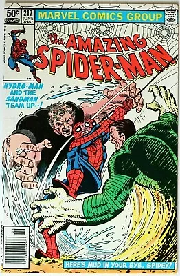 Buy Amazing Spider-man #217 June Direct 1981 Hydro-man Sandman Issue Comic Vf/nm • 21.75£