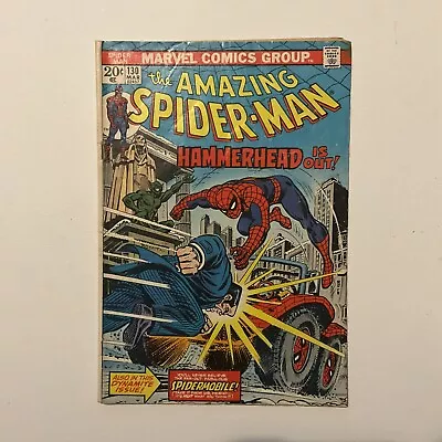 Buy Amazing Spider-Man 130 Very Good/Fine Vg/Fn 5.0 Marvel 1974 First Spidermobile • 15.52£