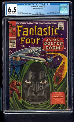 Buy Fantastic Four 57 CGC 6.5 Doctor Doom Silver Surfer Sandman Inhumans App 1966 • 182.50£