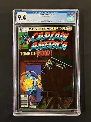 Buy Captain America #253 CGC 9.4 (1981) - Newsstand - 1st App Union Jack III • 140.03£