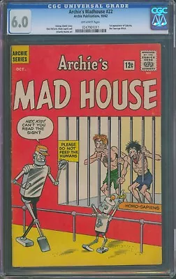 Buy Archie's Madhouse #22 ⭐ CGC 6.0 ⭐ 1st Sabrina The Teenage Witch! Mad House 1962 • 1,046.41£