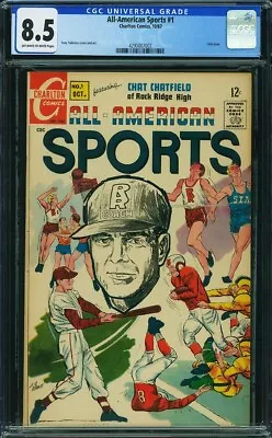 Buy All American Sports 1 Cgc 8.5 Oww Pages Charlton 1967 C2 • 93.19£