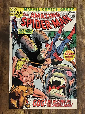 Buy Amazing Spider-Man #103 - STUNNING HIGH GRADE - 1st App Gog - Marvel 1971 • 26.40£