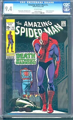 Buy Amazing Spider-Man #75 (1969) CGC 9.4 --  Death  Of Silvermane; Lizard App. • 830.12£