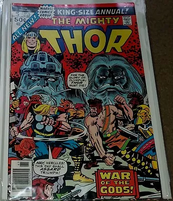 Buy Marvel Comics Thor Annual #5- Jack Kirby Thor Vs Hercules (1976) Cover!  • 38.82£