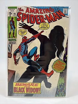Buy The Amazing Spider-Man #86 / Bronze Age / Black Widow Origin / Marvels Avengers • 174.74£