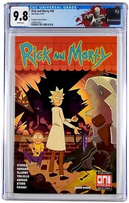 Buy Rick And Morty #38 CGC Graded 9.8 Walking Dead #1 Cover Homage 5/18 • 34.95£