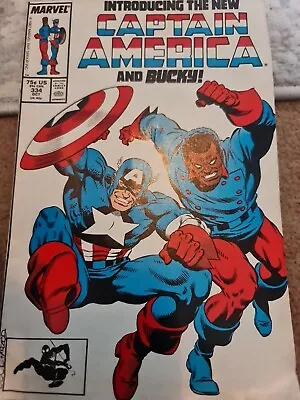 Buy Captain America #334 - 1st App Lemar Hoskins As Bucky - Marvel Comics 1987 • 7£