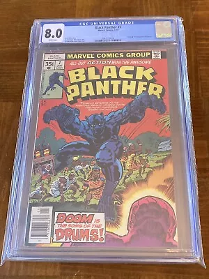 Buy Black Panther 7 CGC 8.0 White Pages (Iconic Cover)- Classic Kirby!! • 47.22£