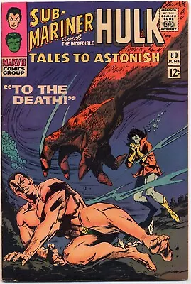 Buy Tales To Astonish 80 FN/VF 7.0 1966 Sub-Mariner Hulk Gene Colan • 27.18£